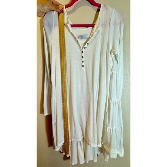 NWOT Free People Beach Emily Mini Bohemian Flowy Cream Dress Small - Picture 7 of 10